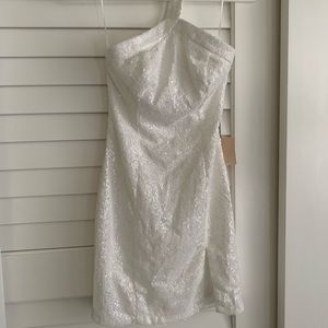 Superdown white sequin cocktail dress